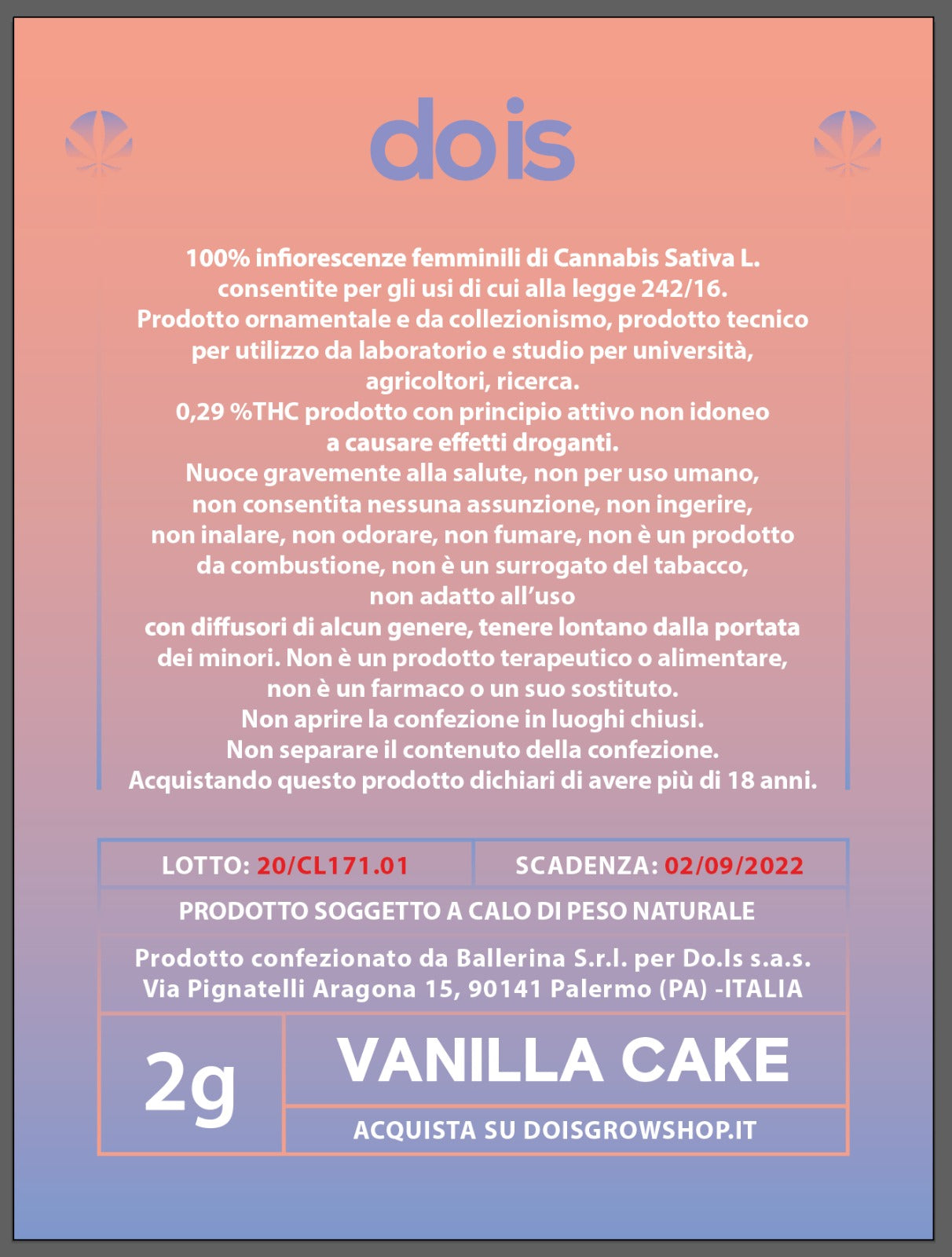 Dois Vanilla Cake 2g