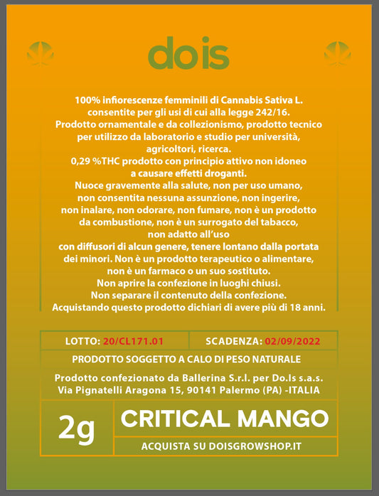 Dois Critical Mango 2g