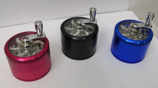Grinder, Grinder manovella, Materiale_Alluminio, Offerta, Parafernalia, Tipo_Grinder Pollinatore - doisgrowshop.it