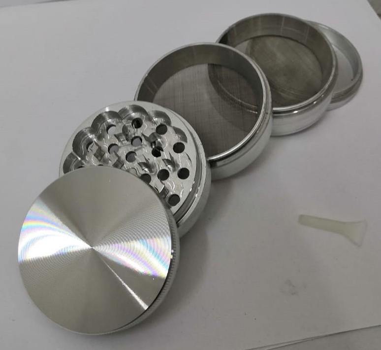Grinder, Materiale_Alluminio, Parafernalia, Pollinatore doppio setaccio, Tipo_Grinder Pollinatore - doisgrowshop.it