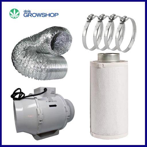 Aspirator and Activated Carbon Filter Kit for Boxes from 100x100 to 150x150