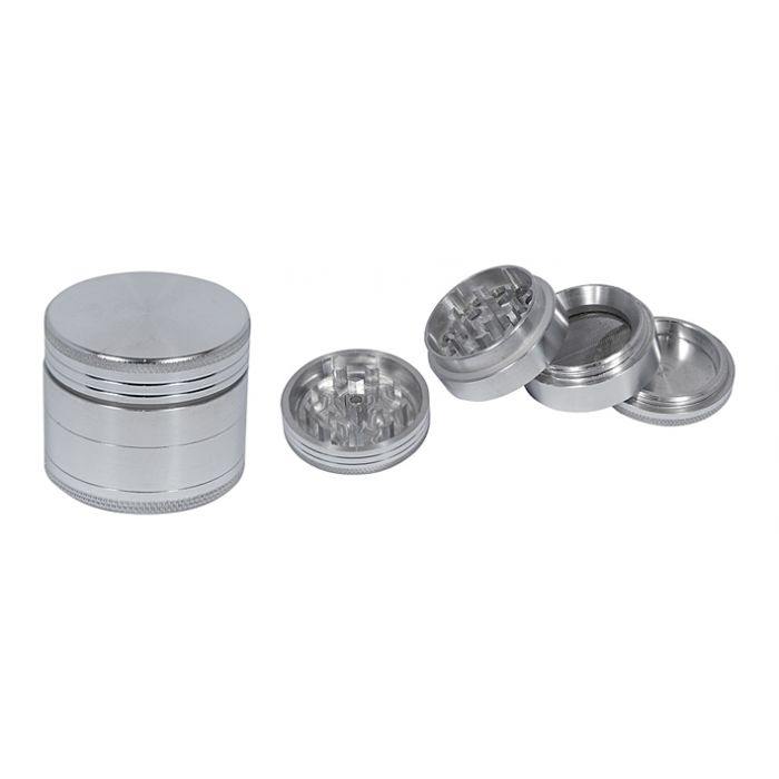 Grinder, Materiale_Alluminio, Parafernalia, Pollinatore doppio setaccio, Tipo_Grinder Pollinatore - doisgrowshop.it